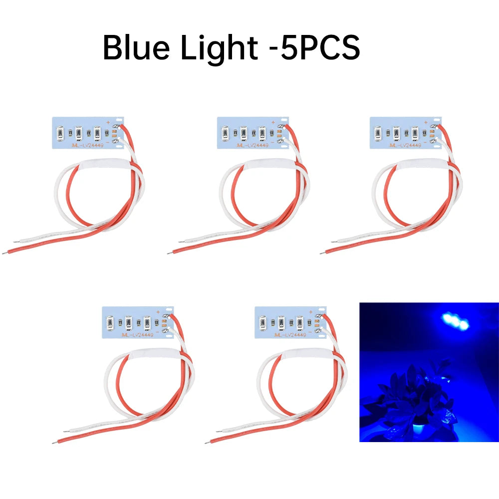 5pcs High Brightness 1.5W 5V LED 5730 SMD Color Lamp Bead Light Board Bulb With Line Red Yellow Green Blue Warm White Light