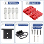 2pcs 50A 120A 175A 2P Quick Plug Forklift Battery Power Connector 600V Car Battery Charging Electrical Cable Wire Connectors