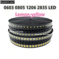 Highlight 0603 0805 1206 2835 SMD LED, Lemon-yellow, 3V Light Emitting Diode Lamp Beads
