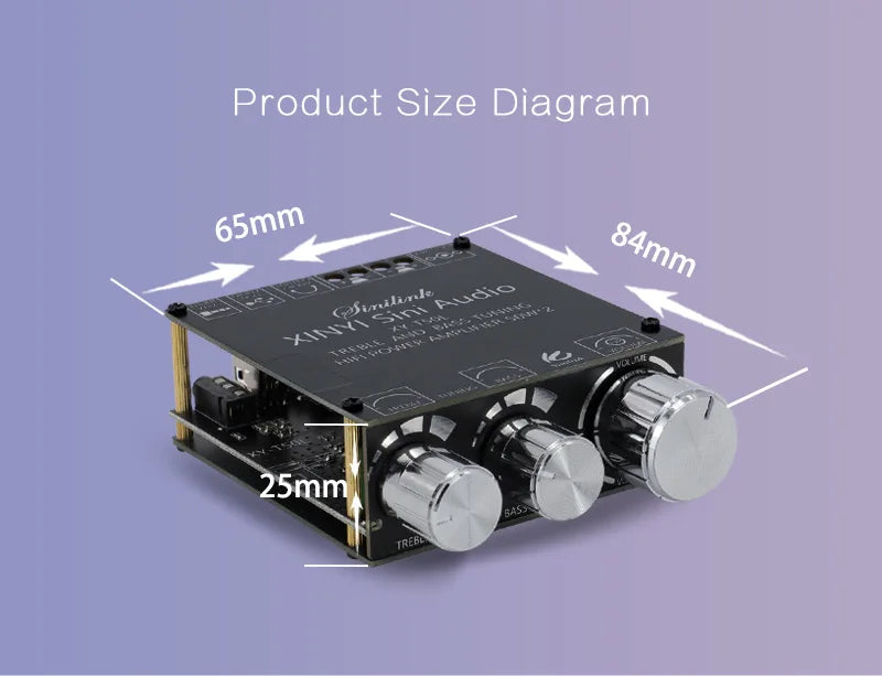TPA3116D2 50W+50W Bluetooth 5.0 Subwoofer Amplifier Board 2.0 Channel High Power Audio Stereo AUX USB Bass CAR AMP t50l t50h