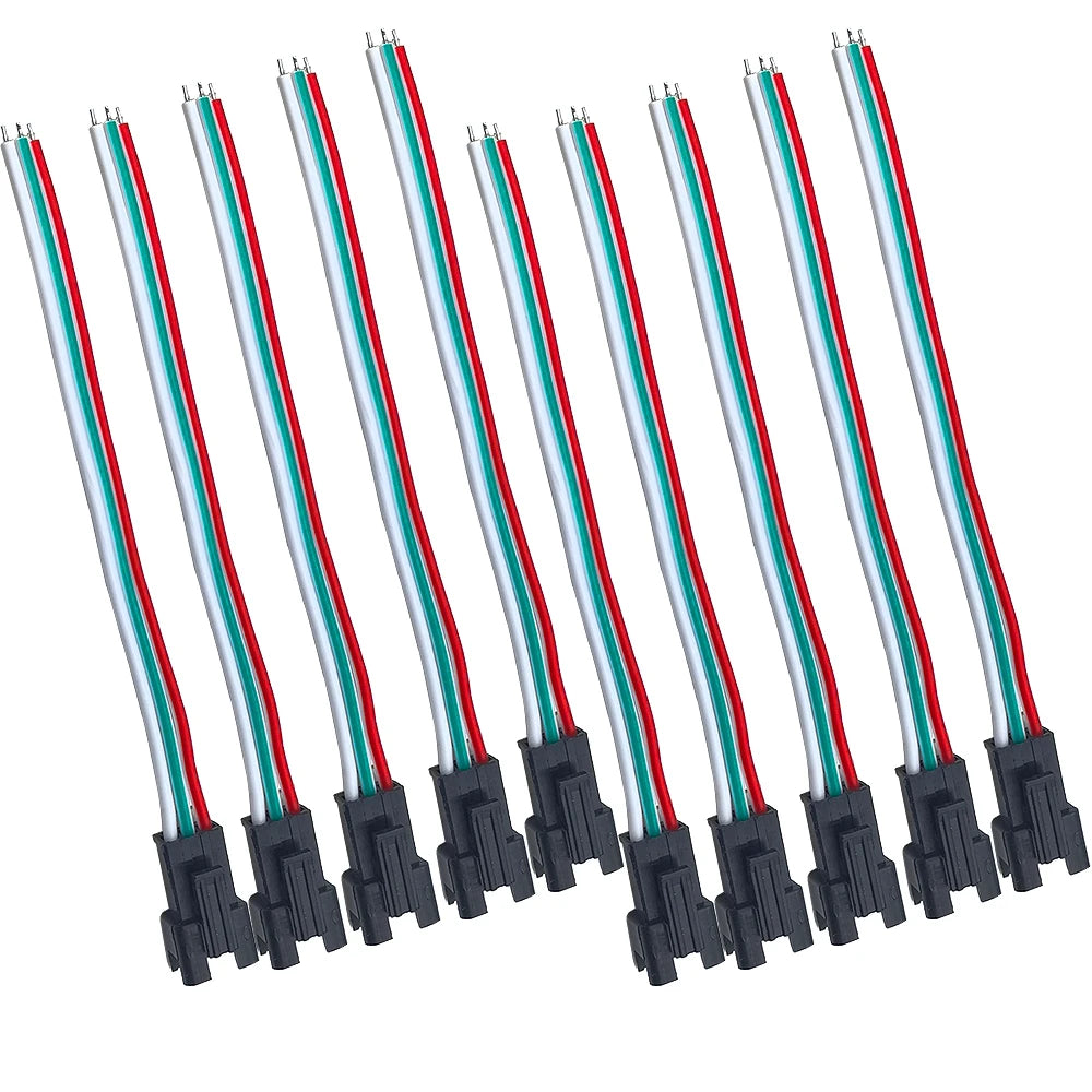 3 Pin JST SM Male Female Plug Connector Cable For WS2812B WS2812 WS2811 LED Strip Lamp
