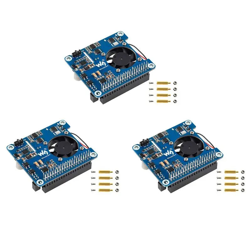 3X Waveshare POE HAT (C) For Raspberry Pi 4B/3B+, Power Over Ethernet HAT, Support IEEE 802.3Af/At-Compliant Network