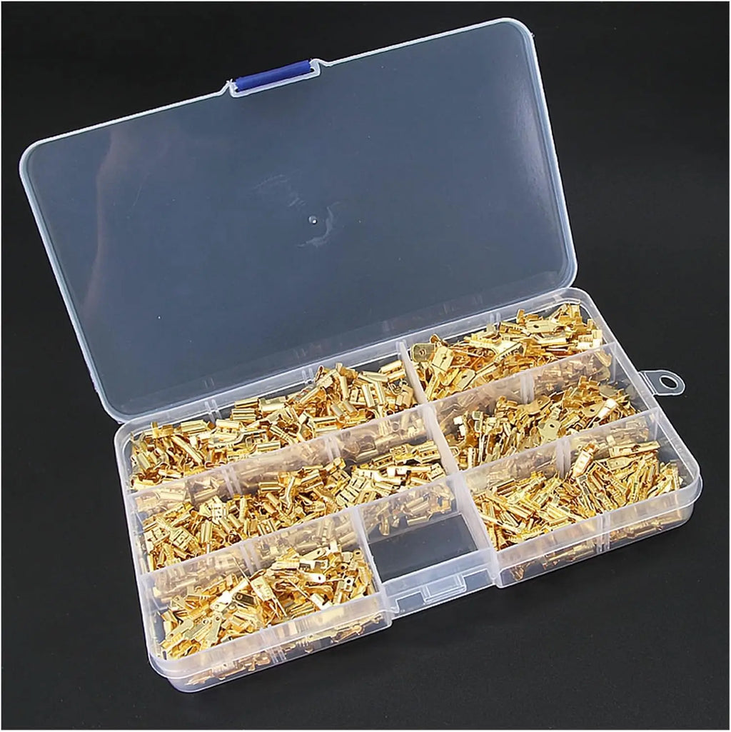 600Pcs 2.8/4.8/6.3mm Male Female Spade Connectors Wire Crimp Terminal Block with Insulating Sleeve Assortment Kit Going