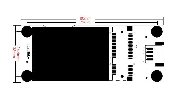 Industrial-grademinipcie to USB development board adapter for Quectel EP06-E EC25-E EC25-AF EG25-G EC25-A EC25-AU LTE Modem