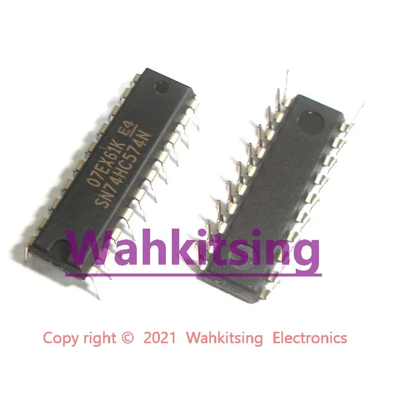 50 PCS SN74HC574N DIP-20 74HC574N 74HC574 Octal Edge-Triggered D-Type Flip-Flops With 3-State Outputs 20-PDIP Chip IC