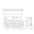100pcs 2.54mm Pin Header 1X40P L11.4/15/17/19/21/23/25/30/35/40/50mm Straight Board Spacer Single Row Double Plastic Male