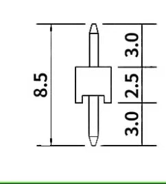 100pcs 2.54mm Male Pin Header L7.5/8.5/9.5/10.5mm 1x2/3/4/5/6P Straight Single Row Single Plastic 0.8U Gold PCB Connector