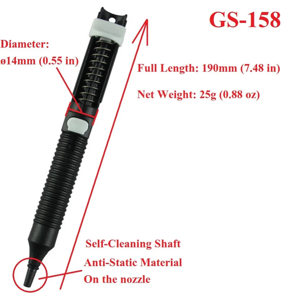Japan GOOT GS Desoldering Pump Large Medium Small Sizes Self-Cleaning Anti-Static Manual Solder Sucker Light Strong Repair Tools