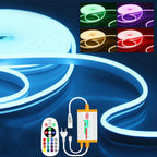 10m 30m 100m 220V LED Neon RGB Strip Light with 1500W EU Power Plug Dimmable Led Ribbon Waterproof For Outdoor Garden Lighting