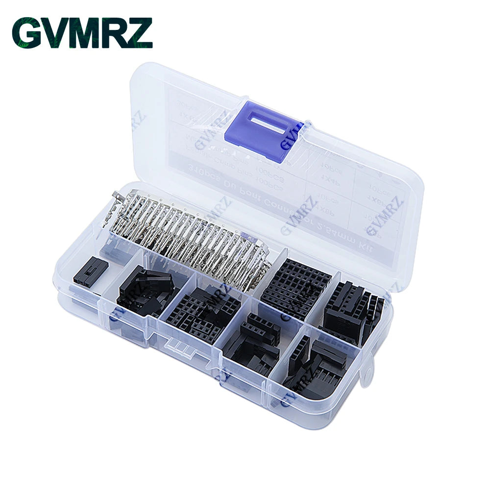 310PCS/BOX 2.54mm Male+Female Dupont Wire Jumper Line Cable 1/2/3/4/5/6/8 Pin Header Connector Housing Electronic DIY Kit 310Pcs