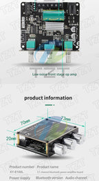 XY-E100H XY-E100L 2.1 Channel Bluetooth Audio Amplifier Board Module 50W+50W+100W Subwoofer With High Fidelity And Sound Quality