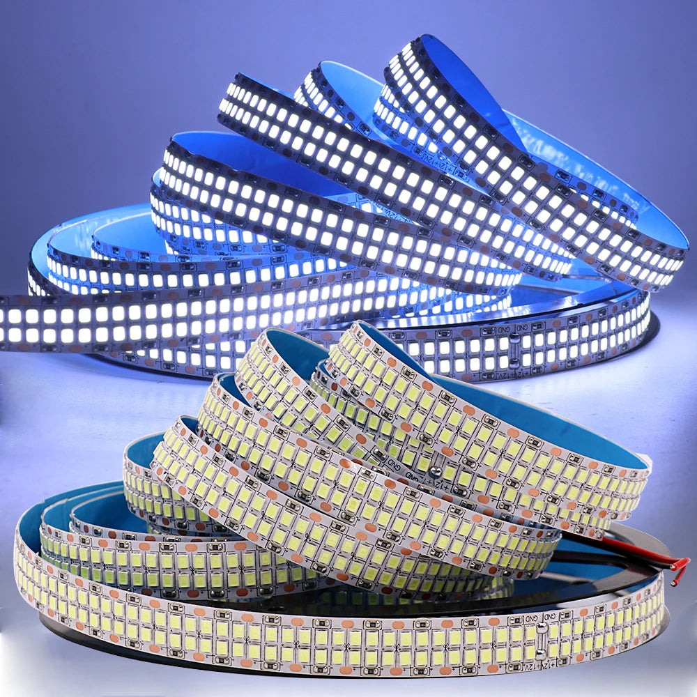 12V 24V LED Strip SMD 2835 Flexible LED Tape 5M 120 240 480Leds/m Waterproof Ribbon Diode Room Decor Warm Natural Cool White