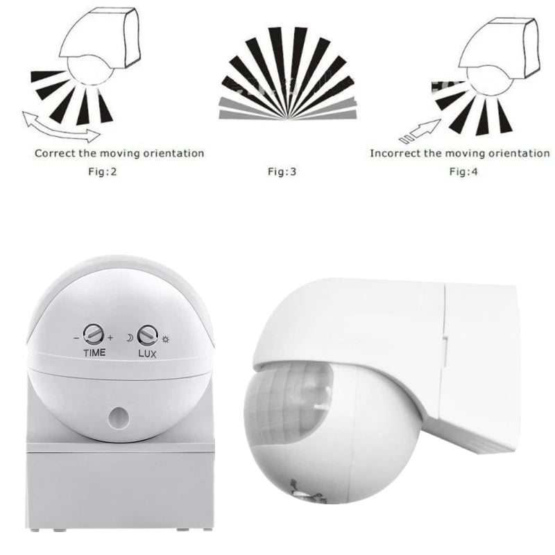3/5 Pcs Outdoor Infrared Long Motion 110v~230v Wall Switch PIR Detectors LED Sensor Waterproof Timer 180 Light Motion Sensor