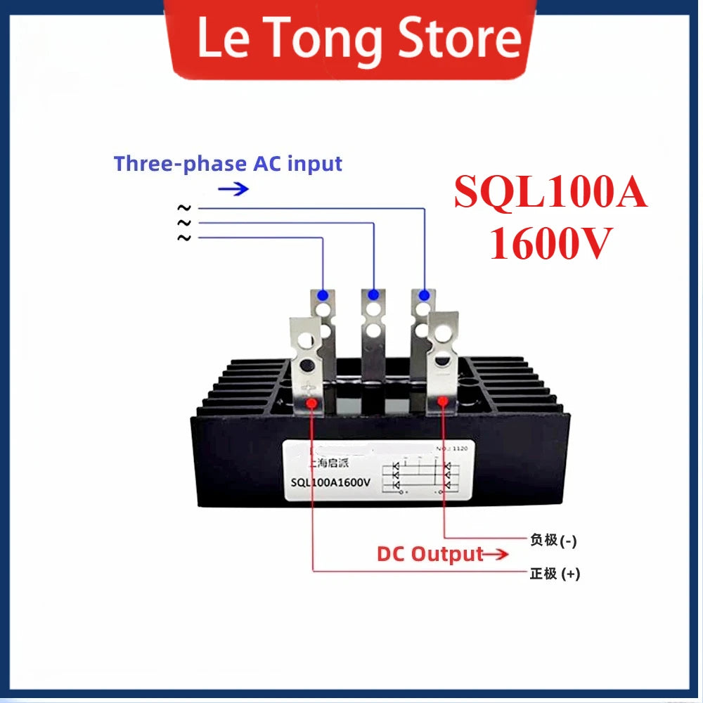 Single-phase bridge module rectifier SQL100A 150A 1000V 1600V   Three-phase bridge rectifier