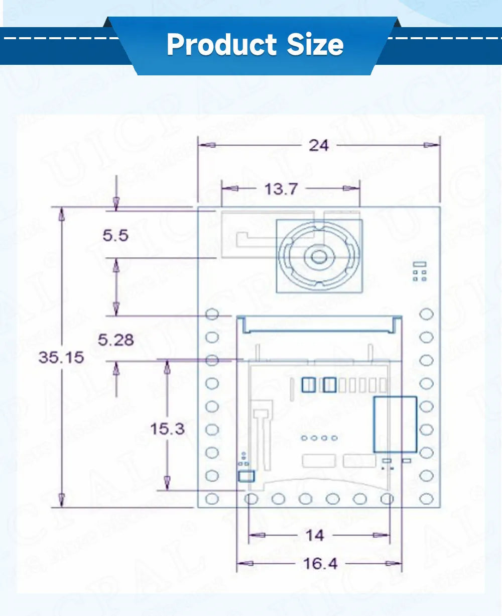 ESP32-CAM with OV2640 Camera Module Kit 66 120 160 Degrees 650nm 850nm Night Vision DVP 24Pin 2MP 2.4GHz WiFi Camera 4MB FLASH