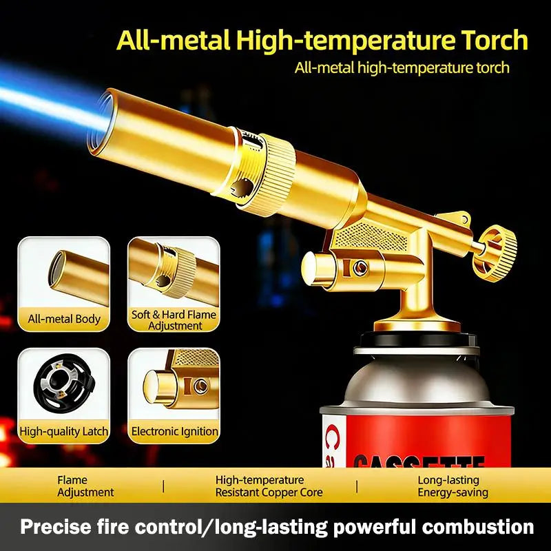 Professional Metal Welding Gas Torch Flame Butane Portable Outdoor BBQ Spray Nozzle Flamethrower Welding Equipment Kitchen