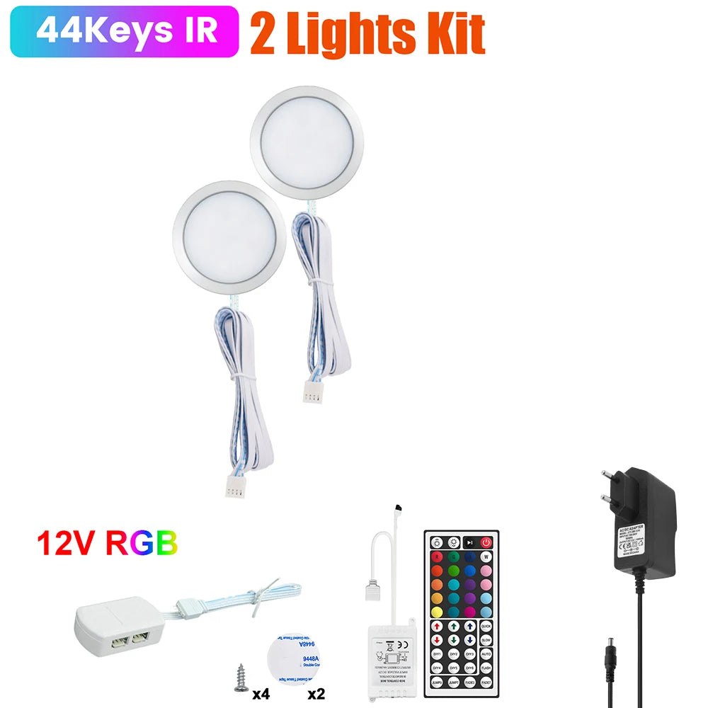 1 2 3 5 6 8 Lihgts RGB LED Cabinet Light 12V WiFi Bluetooth 24Key 44Key Remote Control Power Kit for Kitchen Wardrobe Lighting