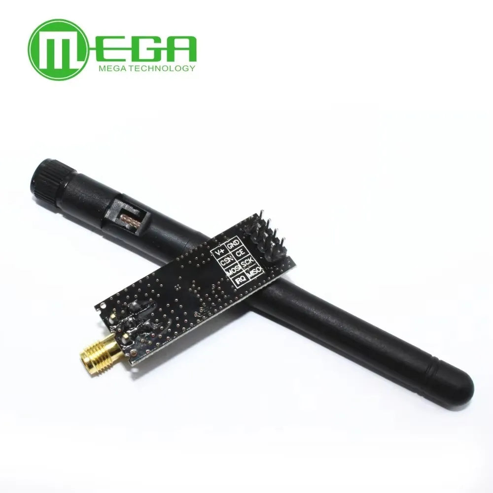 NRF24L01+PA+LNA Wireless Transceiver RF Transceiver Module 2.4G 1100m with Antenna and NRF24L01+ Breakout Adapter with 3.3V