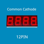 LoCNService 30PCS 0.56Inch Digital Tube LED Display 4 Bit Red Yellow Green Blue White Common Anode / Cathode 7 Segment 0.56 inch