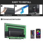 Smart 2IN1 USB LED Strip Lights RGB 5050 Remote Control Kit Flexible Ribbon LED Diode Tape Self-adhesive for TV Backlight