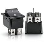 3PCS KCD4 Rocker Switch 4Pin 2 Position DPST On Off Black Mini Boat Rocker Switch 20A 125VAC 16A 250VAC Square Toggle Switches