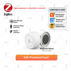 Zigbee 24G MmWave Radar Human Presence Sensor, PIR Motion Detector, Brightness Temperature Humidity Meter, For Tuya Smart Life Z