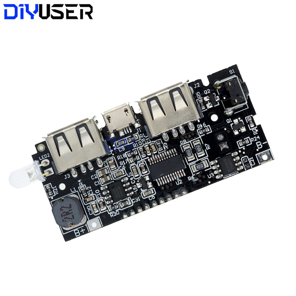 Dual USB 5V 3.1A 18650 Battery Charger Board Power Bank Module DIY for Phone LED LCD ESP8266