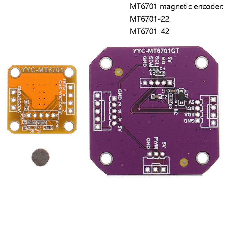 New Magnetic Encoder MT6701 Magnetic Induction Angle Measurement Sensor Module 14bit High Precision Can Perfectly Replace AS5600