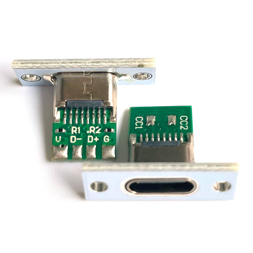 1-10pcs USB 3.1 Type C Socket With Screw Fixing Plate Type-C USB Jack 3.1 Type-C 2Pin 4Pin 5Pin 6Pin Female Connector Jack
