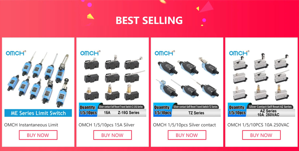 OMCH Instantaneous Limit Switches ME8104 8107 8108 8111 8112 8122 8166 8169 9101 Limit Switches for Sealed Industrial Machi
