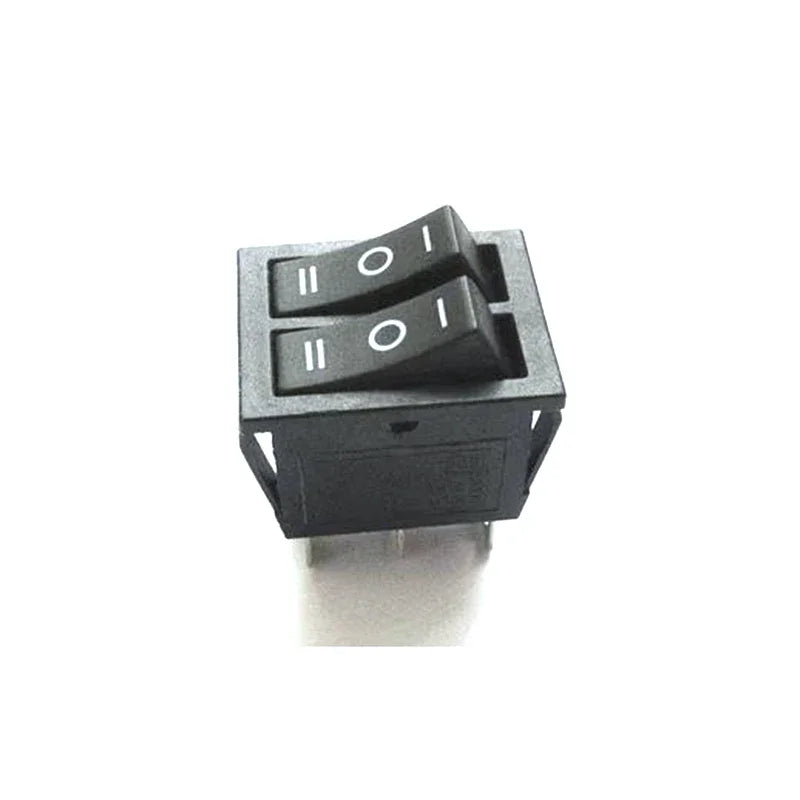 2Pcs KCD2 Double Boat Rocker Switch 6 Pin On-Off Position with Green Red Lights 20A 125VAC/16A 250V - Black No Light Option