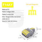 10/100PCS Electrical Cable Connector 1 in Multiple out Quick Wire Terminal Block 2/3/4/5Pin Push in Lever Connectors 0.08-4.0mm2