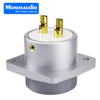 Monosaudio Pure Copper 2pin GX16 Male Socket Chassis GM16 24K Gold Plated Micro Male Connector
