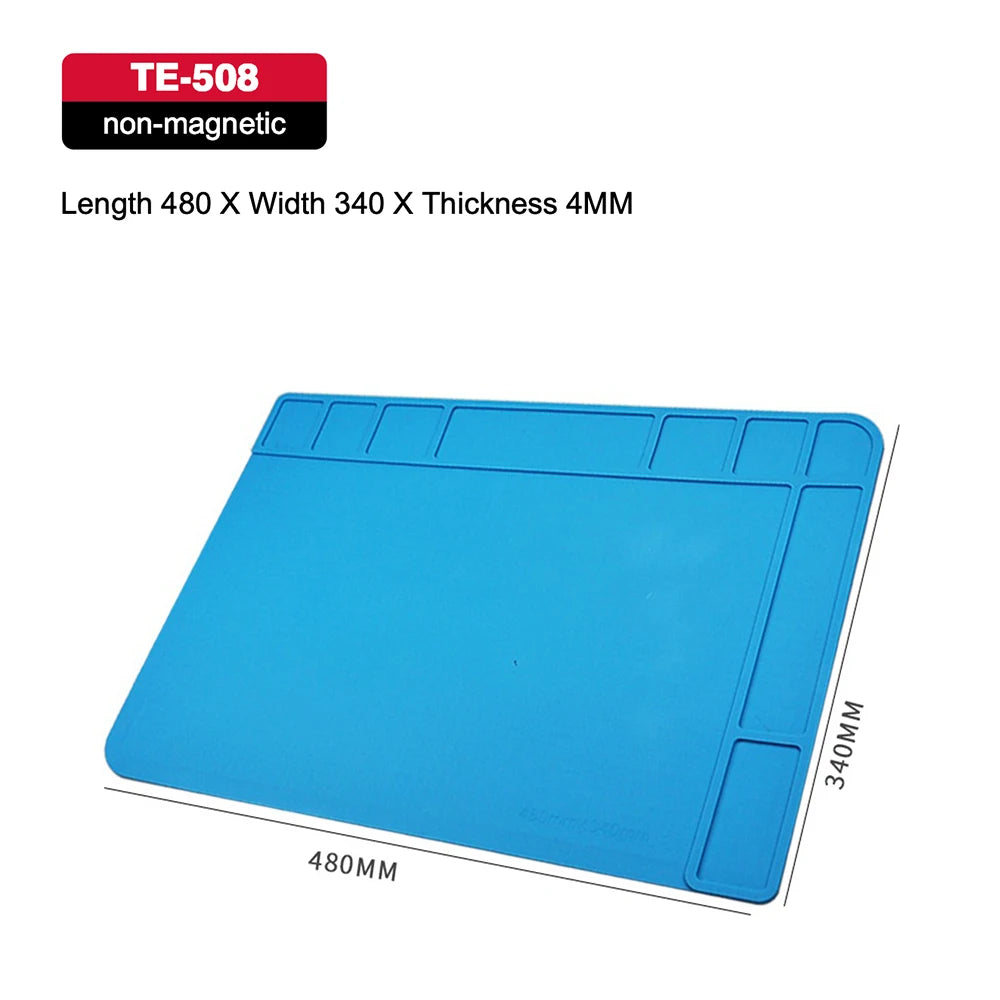Soldering Mat ESD Antistatic 500 ° Heat Resistant Insulation Work Mat Multifunctional Silicone Repair Pad Maintenance Platform