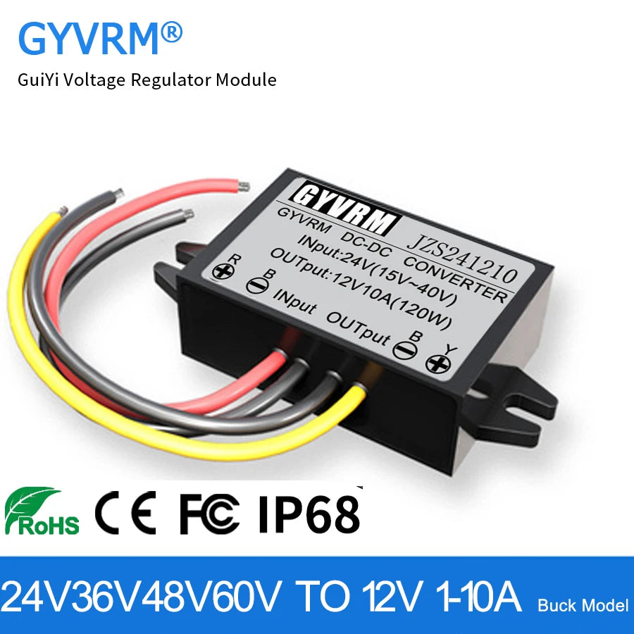 DC-DC Power Conventer 24V to 12V 1A 2A 3A 5A 6A 8A 10A Voltage Regulator Buck 24V 36V 48V 60V to 12V DC to DC Converter