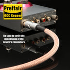 Hifi DC Power Cable GX16 2Pin to DC 2.5/2.1mm OCC Silver Plated with Pure Copper Connector Aviation Plug Phono Cable Amplifier