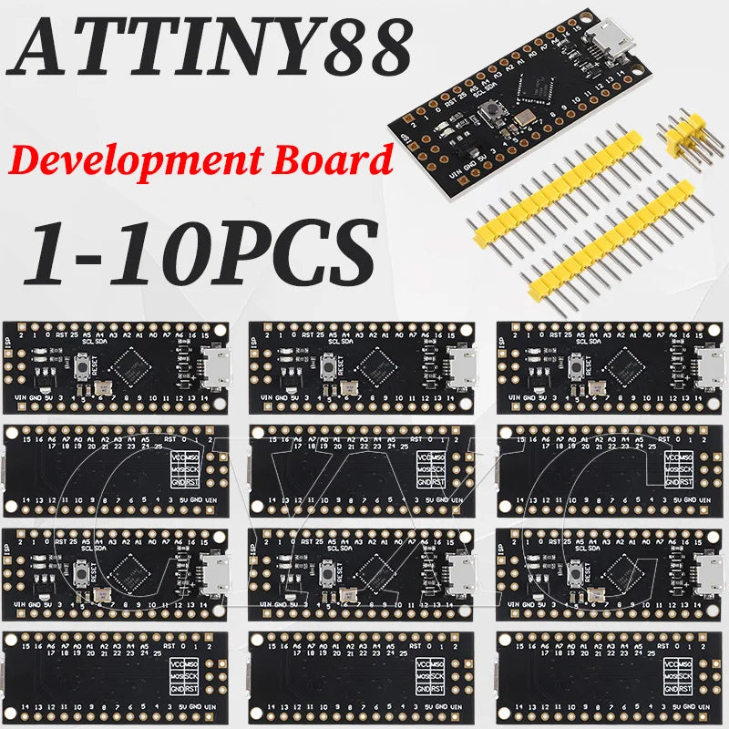 Micro ATTINY88 Development Board 16Mhz /Digispark ATTINY85 Upgraded/Nano V3.0 ATmega328 Extended Compatible for Arduino IDE 1.0+