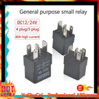 Automotive Relay 40A 12V/24V 4 Pin 5 Pin Small Waterproof Relay Lighting Controller