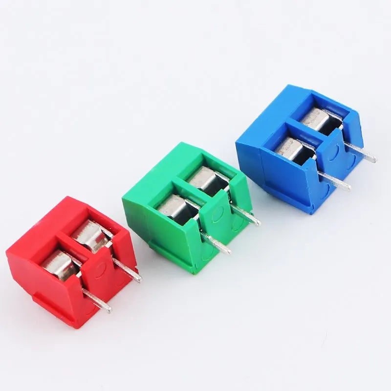 10/20/50Pcs/lot KF301-5.0-2P KF301-3P Pitch 5.0mm Straight Pin 2P Screw PCB Terminal Block Connector Blue Green power connector