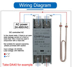 Solid State Relay 10A 25A 40A 60A 80A 100A 120A Din Rail Relay With Radiator SSR Single Phase AC-AC DC-DC