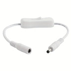 1Pc Inline 304 Switch On Off with Female Male Power Cable 5.5x2.1mm DC Connector Switch 5V 12V 24V for LED Strip Light