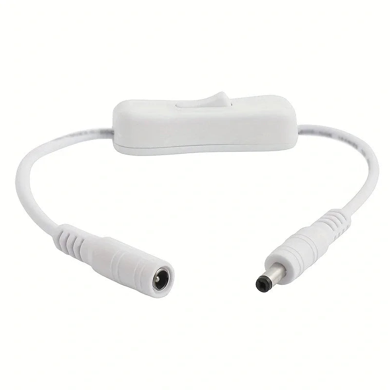 1Pc Inline 304 Switch On Off with Female Male Power Cable 5.5x2.1mm DC Connector Switch 5V 12V 24V for LED Strip Light