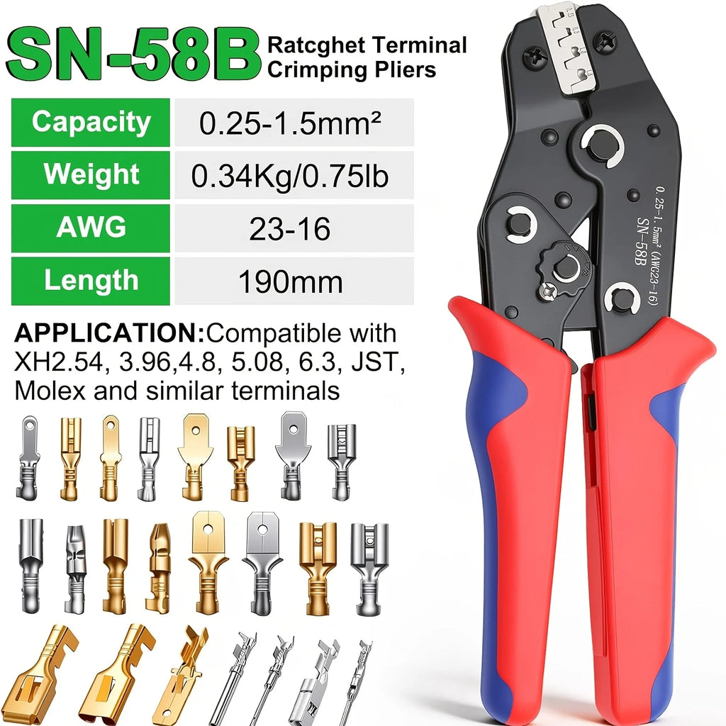 620PCS Dupont Crimping Tool Kit 2.54mm Pitch Single Row Male Headers, Dupont Crimp Pins Jumper Wire Crimping Plier Hand Tool