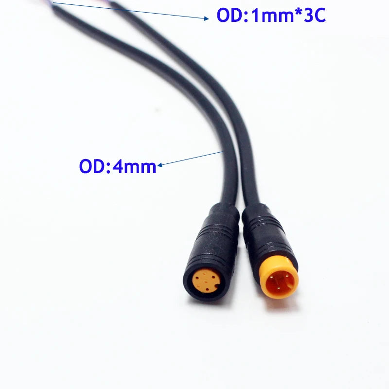 20CM M8 2 3 4 5 6 Pin Electric Bicycle Butt Plug Connector Wiring Line Scooter Brake Cable Pluger Signal Connecting Sensor