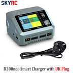 SKYRC D200neo AC 200W DC 800W Dual-Power Smart Charger 1-6S Lipo Li-ion LiFe Pb Battery Balance Charger Discharger w/ LCD Scree