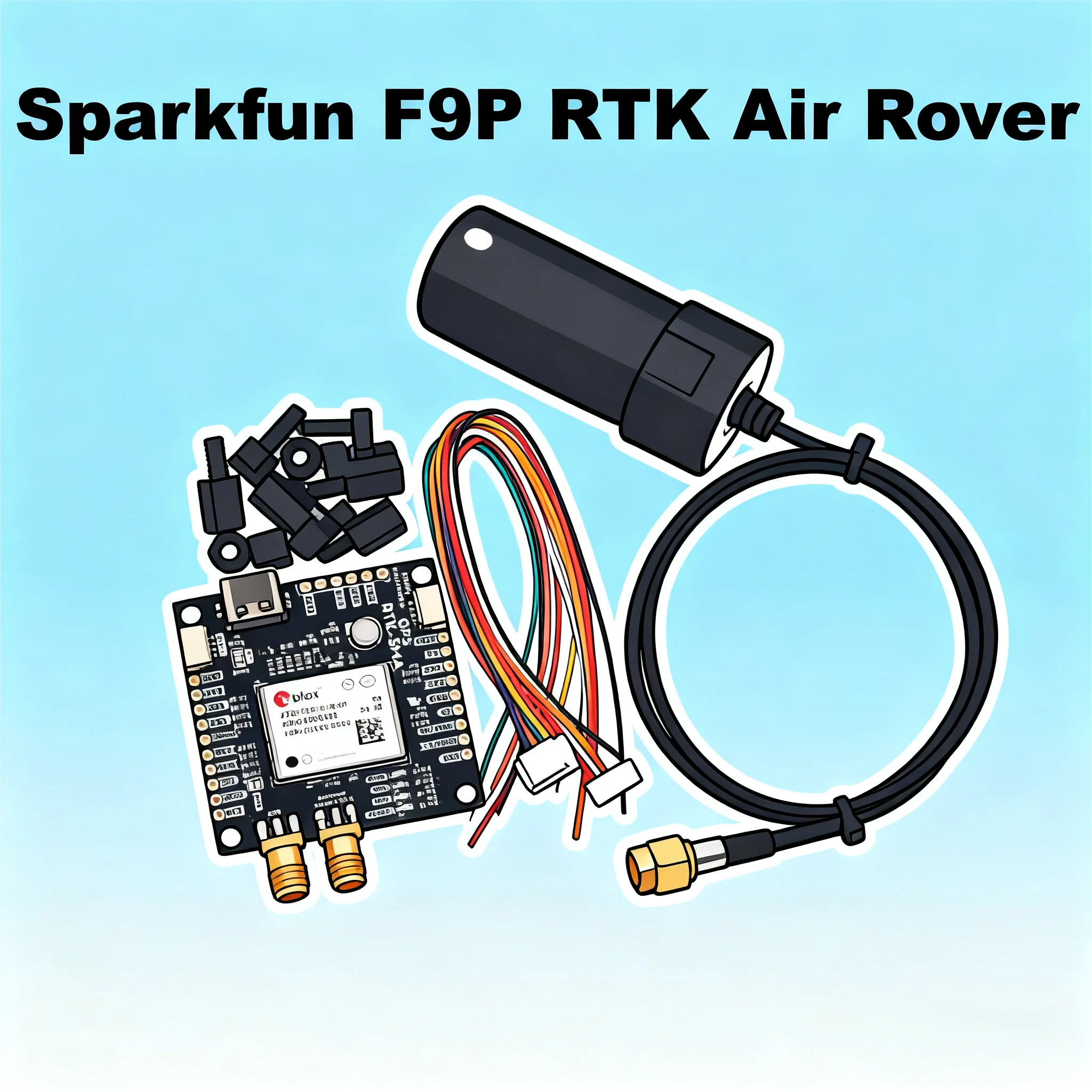 BCUBE SparkFun GPS RTK2 Board ZED F9P Qwiic High-Precision UAV GNSS Series Ardupilot FPV AutoPilot Flight Control