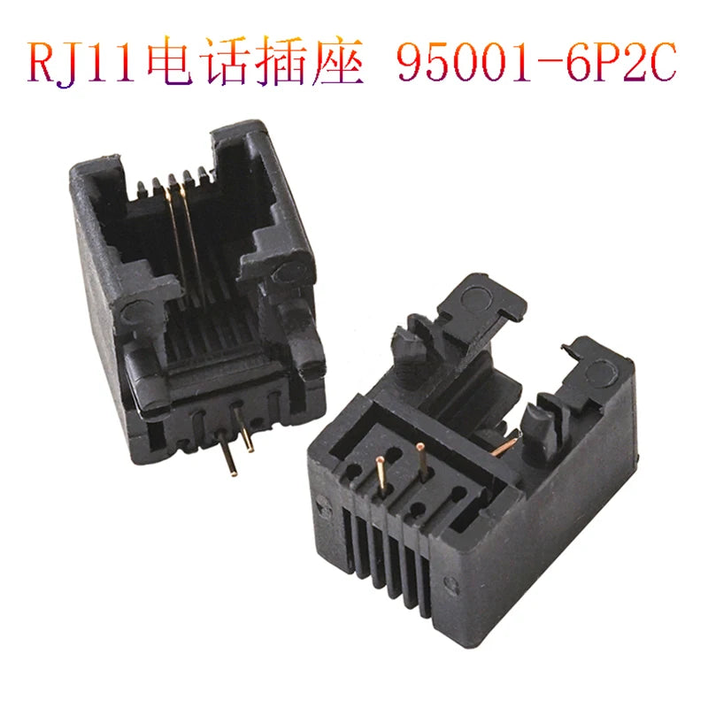 10PCS Telephone Socket Connector RJ11 RJ12 RJ45 Telephone Wifi Female Socket 2pin 4pin 6pin 8pin 4P4C 6P6C 6P4C 8P8C RJ45 Jack
