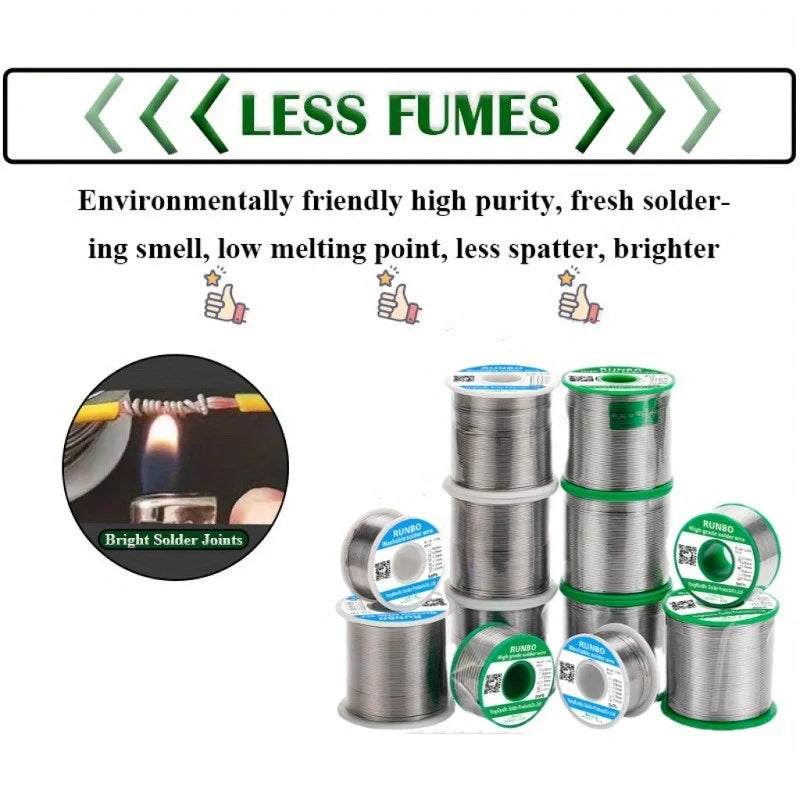 50/1.76oz, Premium 60/40 solder wire, containing 1.5-2.0% rosin core flux, suitable for electronic product maintenance