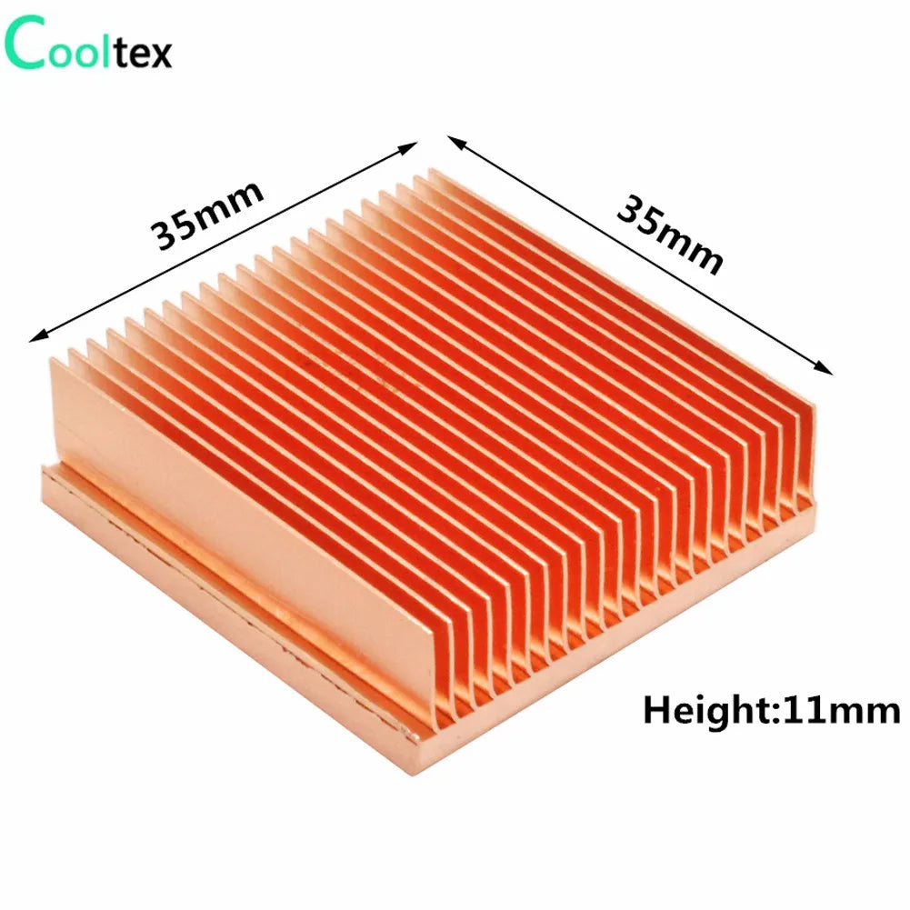 DIY Pure Copper Heatsink Skiving Fin Heat Sink Radiator Cooler for Electronic CHIP Raspberry pi Cooling Heat dissipation