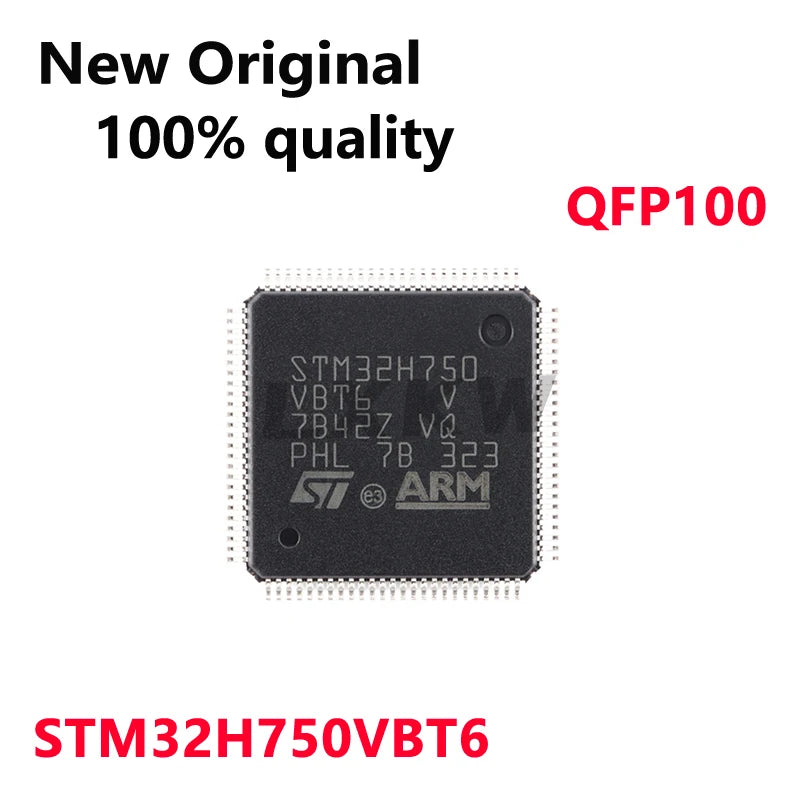 (1piece) New Original STM32H750VBT6 STM32H750 VBT6 QFP100 ARM Cortex-M7 32-bit microcontroller chip In Stock